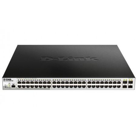 D-Link Web Smart Switch 48-Port 10/100/1000BaseT PoE + 4 Gigabit SFP ports, 740W PoE budget. (DGS-1210-52MPP ) (DGS-1210-52MPP) 