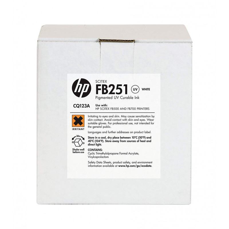 HP CQ123A Cartouche FB251 2-liter White Scitex Ink (CQ123A) - prix MAROC 