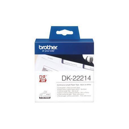 Autres consommables  BROTHER  Brother DK22214 DirectLabel Étiquettes blanc 12mm x 30,48m prix maroc