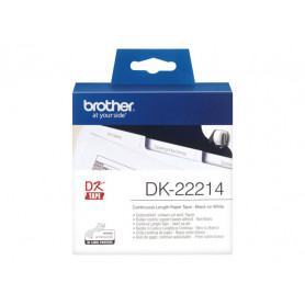 Autres consommables  BROTHER  Brother DK22214 DirectLabel Étiquettes blanc 12mm x 30,48m prix maroc