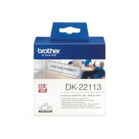 Brother DK22113 DirectLabel Étiquettes Transparent 62mm x 15,24m (DK22113) - prix MAROC 