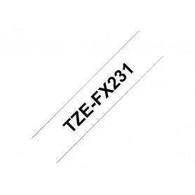 Brother TZeFX231 noire sur blanc Laminat 12mm x 8m (TZeFX231) - prix MAROC 