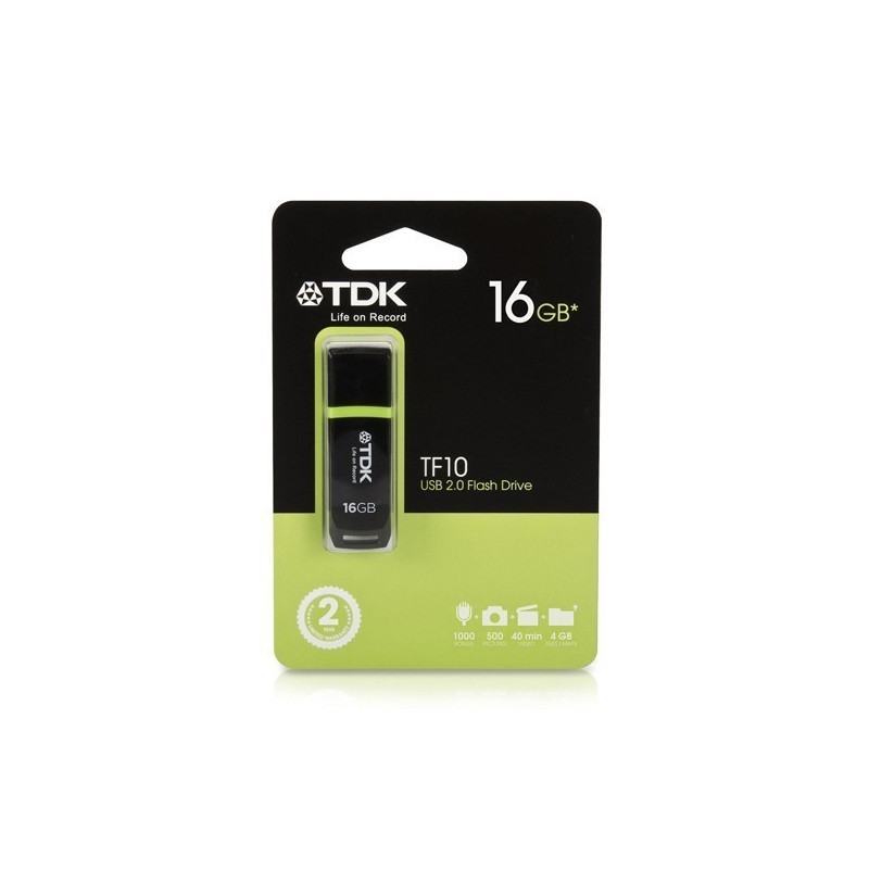 TF10 USB 2.0 Flash Drive 16GB Black (TDK78933) à 86,00 MAD - linksolutions.ma MAROC