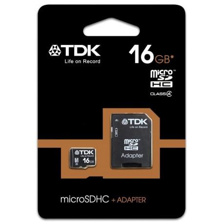 TDK MICRO SDHC 16GB Class 4 (with SD adapter) (TDK78724) - prix MAROC 