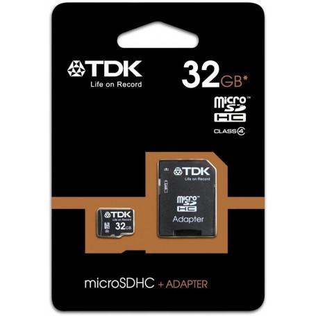 TDK MICRO SDHC 32GB Class 4 (with SD adapter) (TDK78725) - prix MAROC 