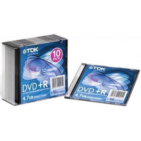 Stockage  TDK  DVD+R 4.7GB 16X 10P SJC prix maroc
