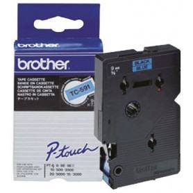 Autres consommables  BROTHER  Brother TC591 Noire sur bleue 9mm x 7m prix maroc