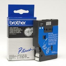 Autres consommables  BROTHER  Brother TC101 P-Touch noire sur Transparent 12mm x 7m prix maroc