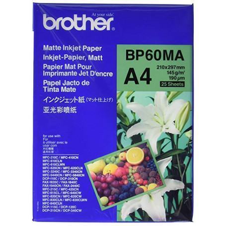 Brother BP60MA 25 feuilles Papier Mat A4 145 g (BP60MA) à 72,00 MAD - linksolutions.ma MAROC