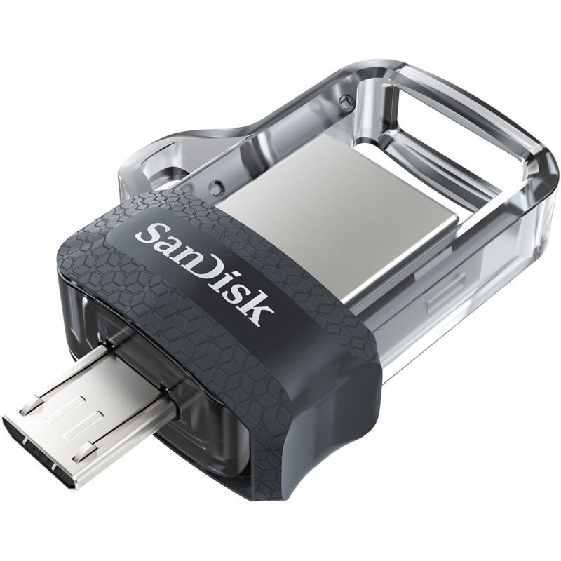 Clé USB  SANDISK  CLE USB SANDISK DUAL DRIVE micro USB M3.0 128Go GREY & SILVER prix maroc