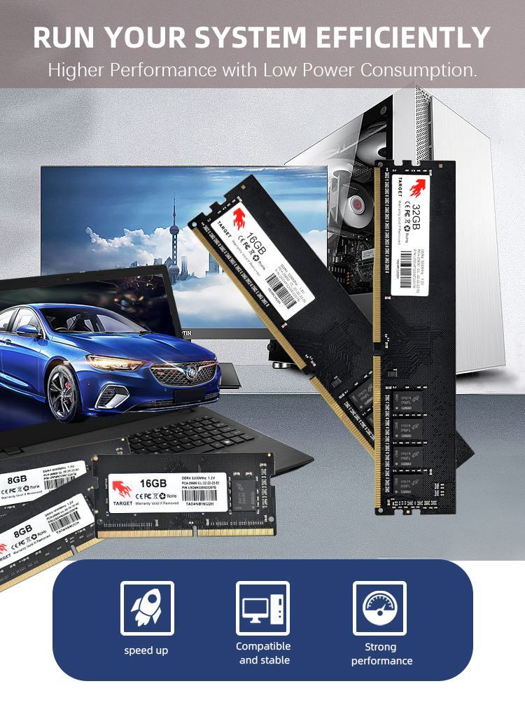 Barette Mémoire RAM Target DDR5 32GB 5600Mhz SODIM - Pc Portable  (TAD5NB32GDJ-32GB) à 2 041,67 MAD -  MAROC