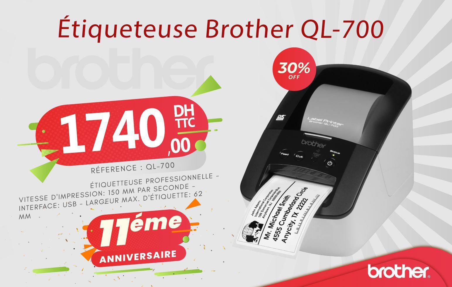 Étiqueteuse Brother QL-700