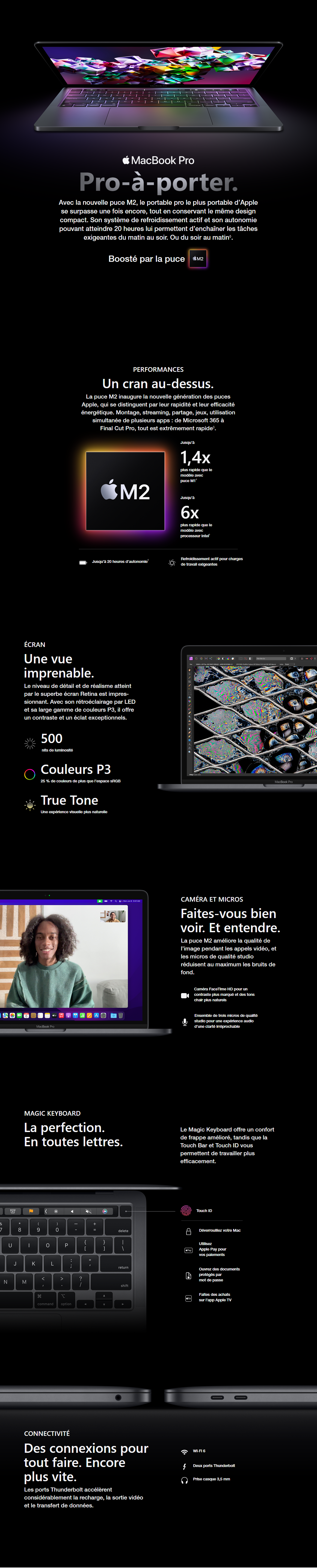 MacBook Pro 13" Puce M2, 8 Go RAM, 512 Go SSD Silver Livraison partout au Maroc