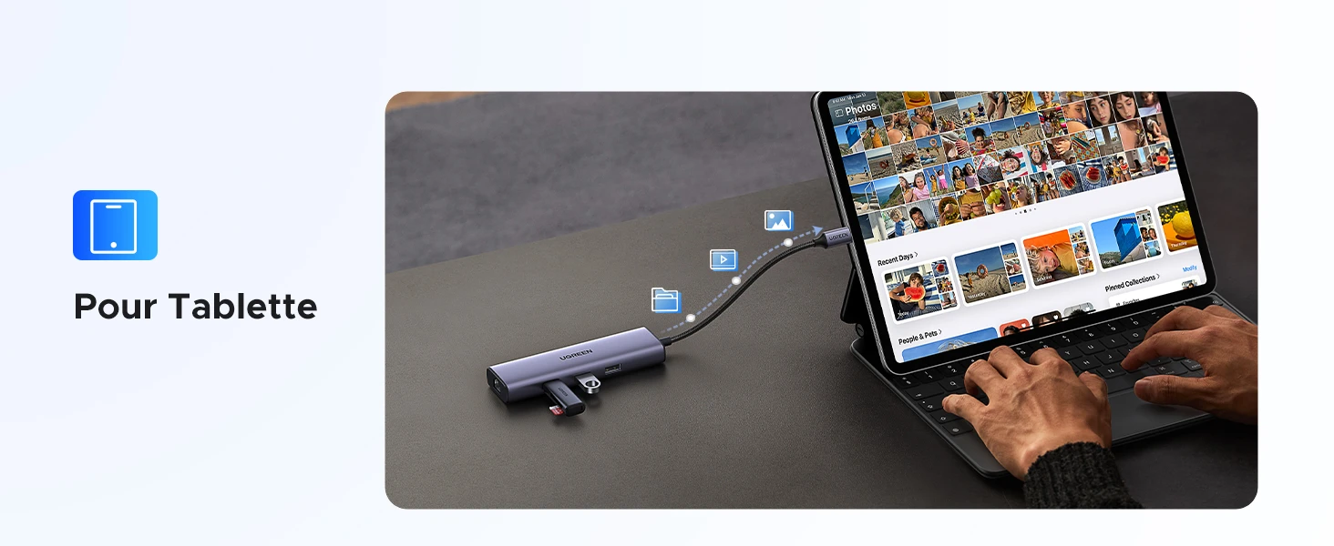Hub Ugreen USB-C 6-en-1 – Multiport avec Chargeur – 15598