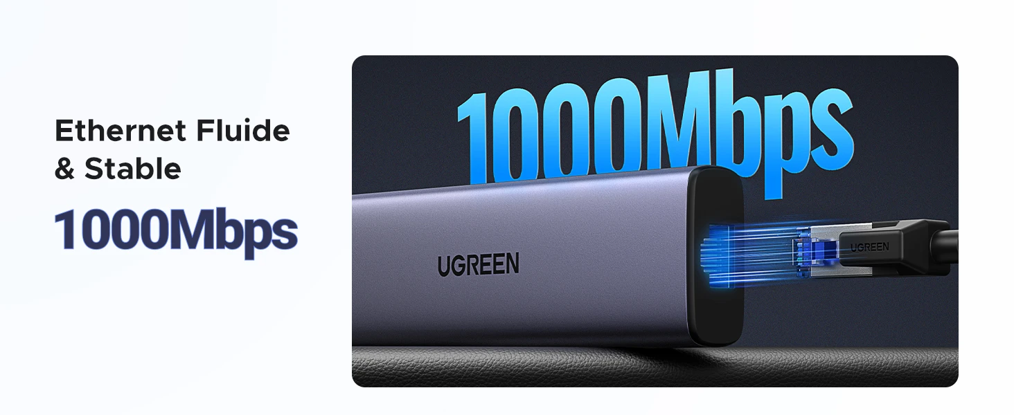 Hub Ugreen USB-C 6-en-1 – Multiport avec Chargeur – 15598