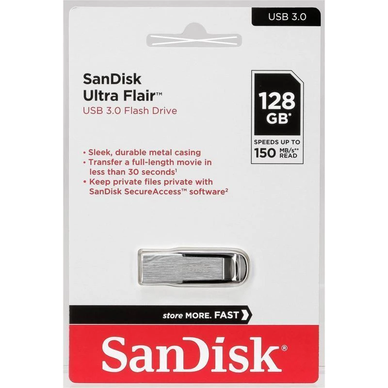 Clé USB Sandisk SDCZ73-128G-G46 CLE USB ULTRA FLAIR 128GB 3.0 - Linksolutions.ma