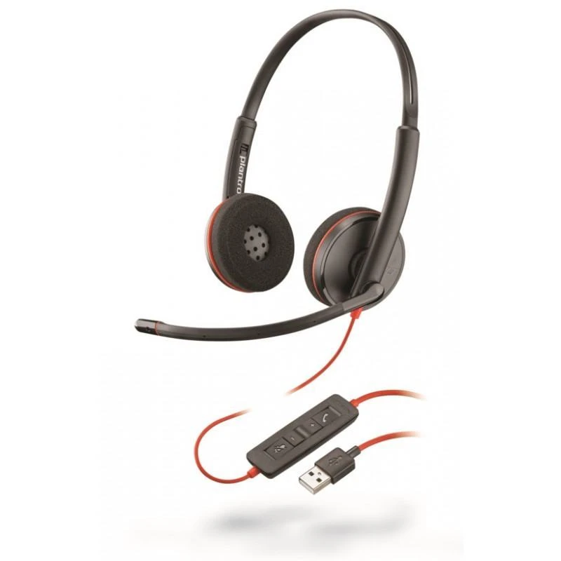 Casque Plantronics 209745-201 CASQUES NoirWIRE C3220 USB-A - Linksolutions.ma
