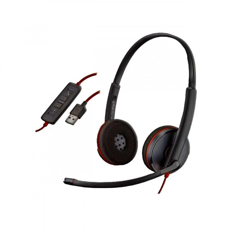 Casque Plantronics 209745-201 CASQUES NoirWIRE C3220 USB-A - Linksolutions.ma