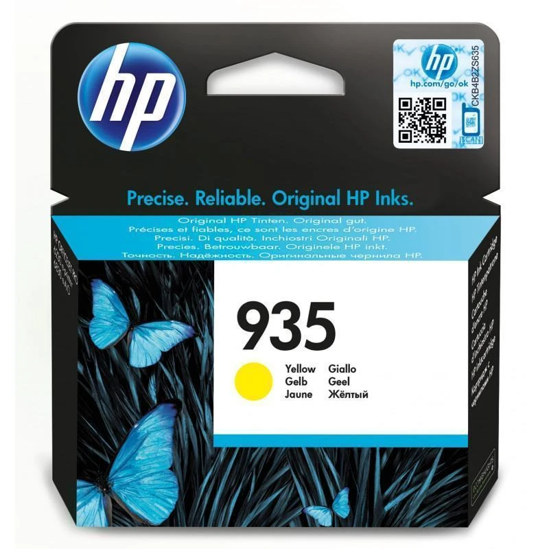Cartouche Hp C2P22AE 935 Original Jaune - Linksolutions.ma