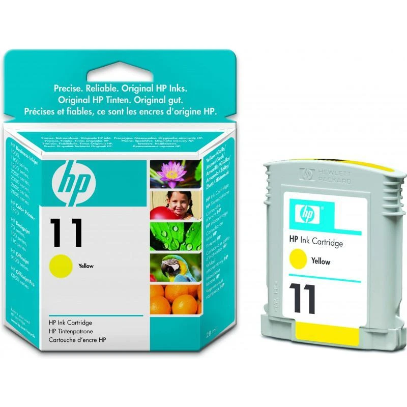 Cartouche Hp C4838A Dencre 11 Jaune - Linksolutions.ma