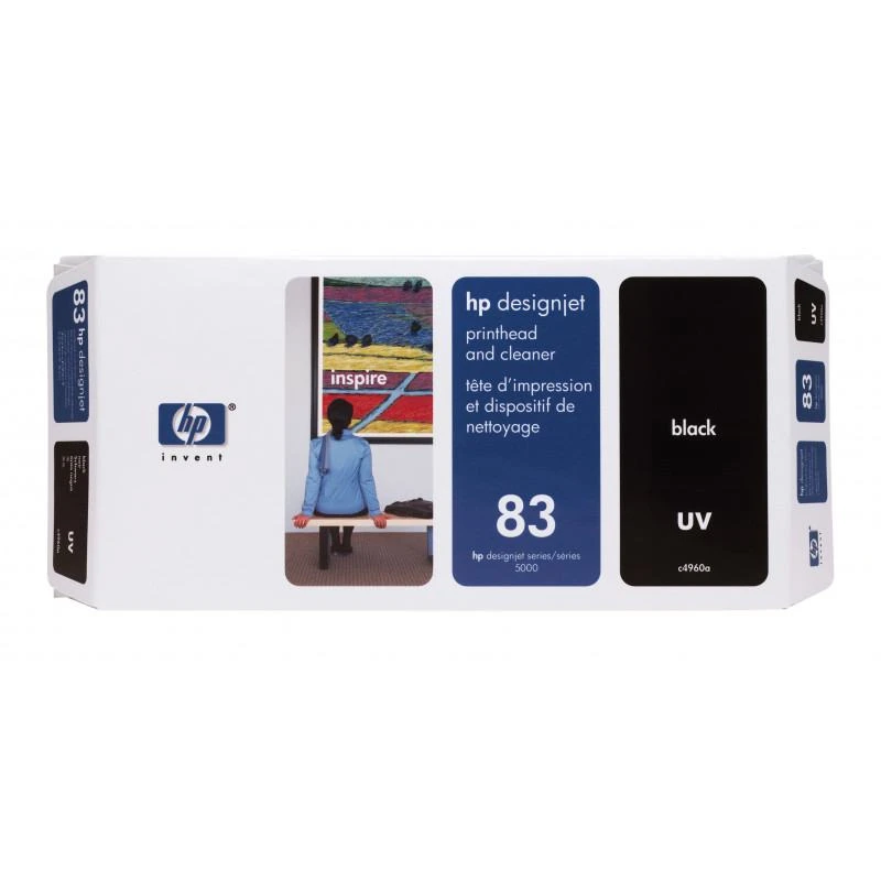 Cartouche Hp C4960A 83 Tete Dimpression UV Et Dispositif De Nettoyage De Tete Dimpression Noire - Linksolutions.ma