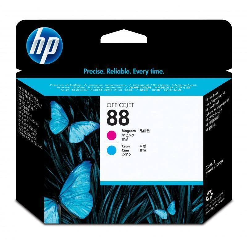 Cartouche Hp C9382A 88 Tete Dimpression Jet Dencre Cyan Magenta - Linksolutions.ma