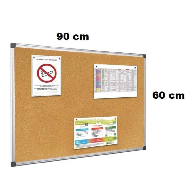 Tableaux TAB001 TABLEAU DAFFICHAGE EN LIeGE AVEC CADRE 90 X 60 CM - Linksolutions.ma
