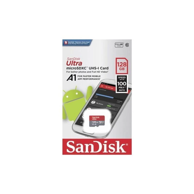 Carte memoire Sandisk SDSQUAR-128G-GN6MN Ultra Micro SDXC 128GB - Linksolutions.ma