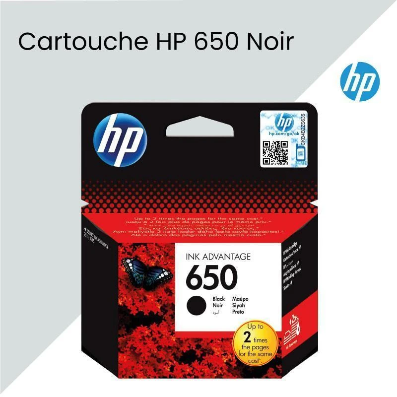 Cartouche Hp CZ101AE 650 Noir Original - Linksolutions.ma