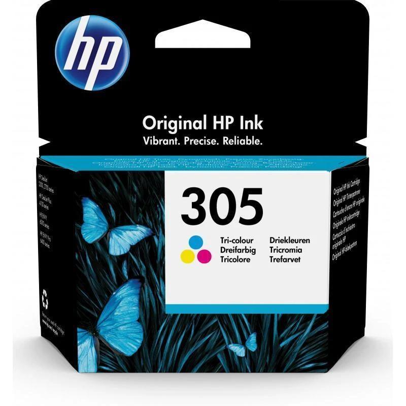 HP 305-3YM61AE/3YM60AE Multipack Lot de cartouches d'encre originales Noir et trois couleurs