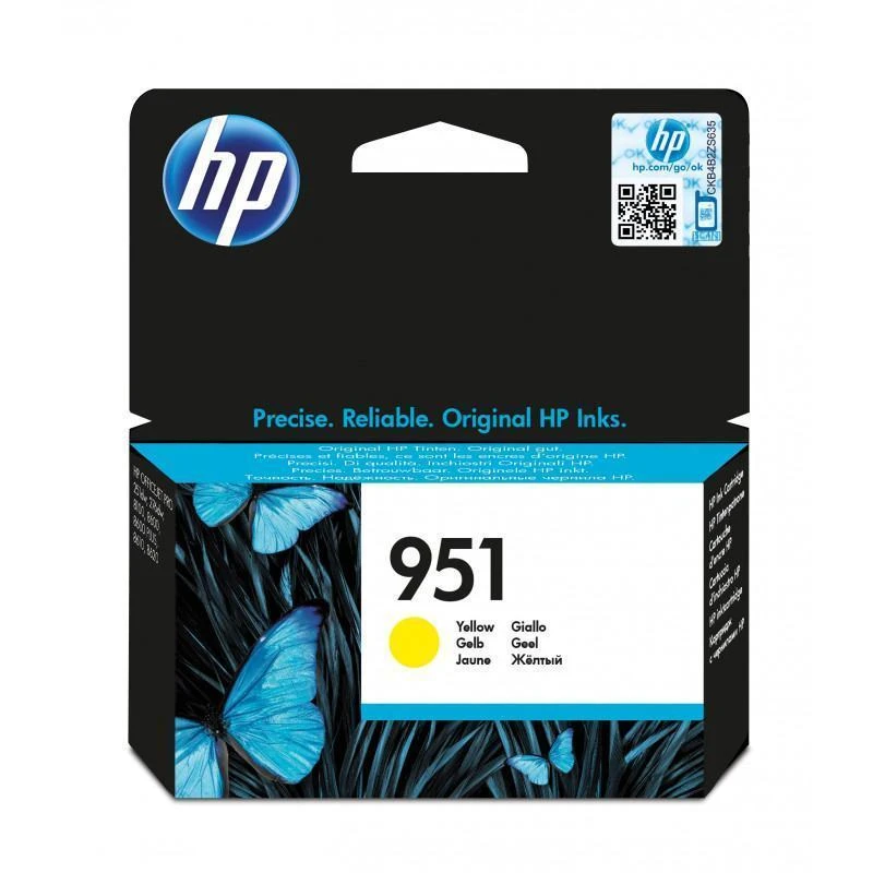 Cartouche Hp CN052AE 951 Yellow Original Jaune - Linksolutions.ma