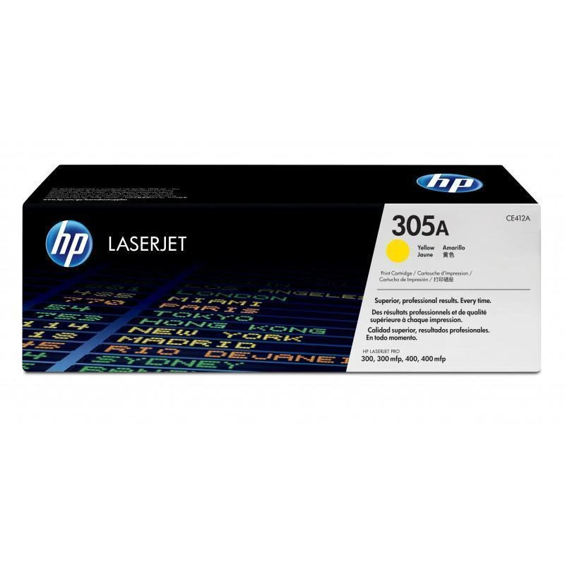 Toner Hp CE412A 305A Original Jaune - Linksolutions.ma