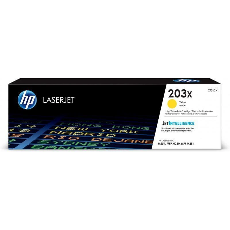 Toner Hp CF542X LaserJet 203X Original Jaune - Linksolutions.ma