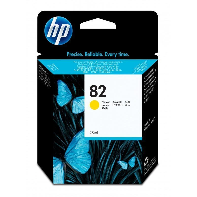 Cartouche Hp CH568A 82 28-ml Yellow Original Jaune - Linksolutions.ma