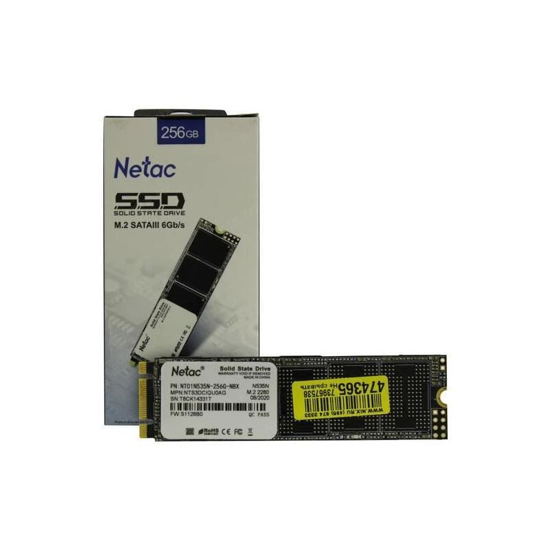 Interne SSD Netac NT01N535N-256G-N8X M.2 256GB SATA III 2280 - Linksolutions.ma