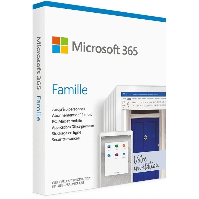 Microsoft Microsoft 6GQ-01574 365 Famille Francais 1 An / 6 PC - Linksolutions.ma