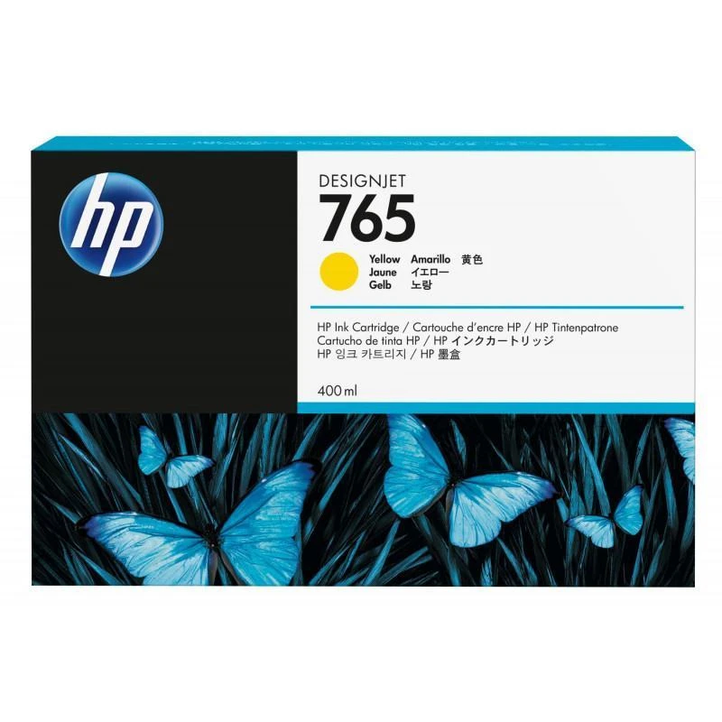 Cartouche Hp F9J50A Jaune 765 Designjet 400 Ml - Linksolutions.ma
