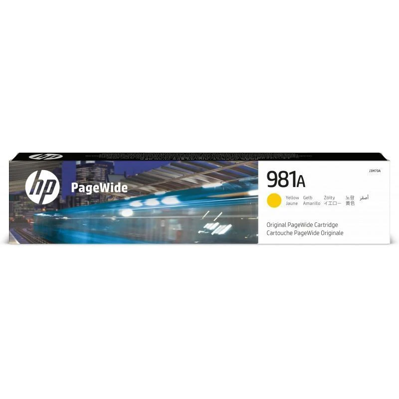Cartouche Hp J3M70A 981A PageWide Jaune Authentique - Linksolutions.ma