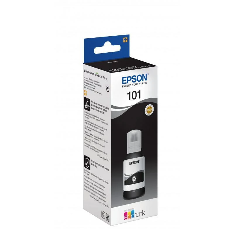Cartouche Epson C13T03V14A 101 EcoTank Bouteille Dencre Noir - Linksolutions.ma