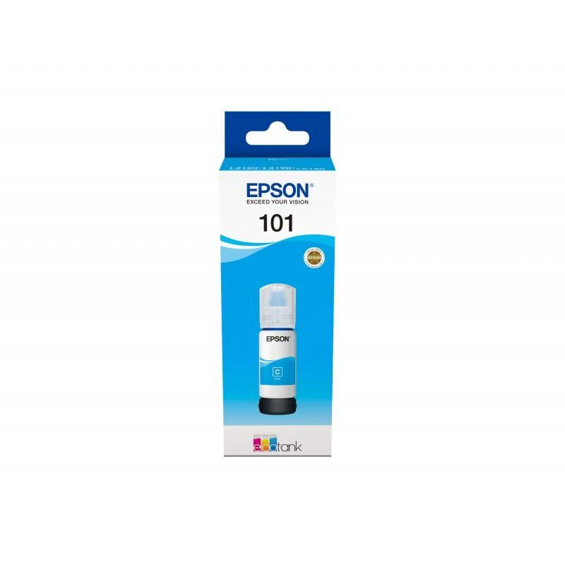 Cartouche Epson C13T03V24A 101 EcoTank Bouteille Dencre Cyan - Linksolutions.ma