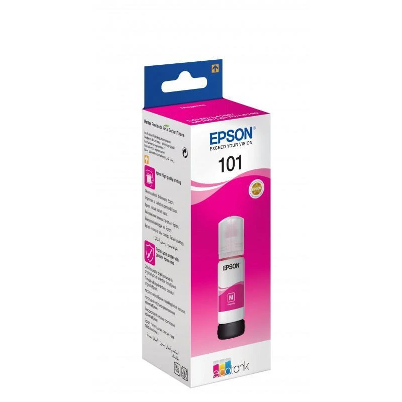 Cartouche Epson C13T03V34A 101 EcoTank Bouteille Dencre Magenta - Linksolutions.ma
