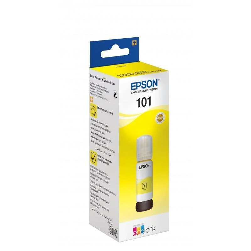 Cartouche Epson C13T03V44A 101 EcoTank Bouteille Dencre Jaune - Linksolutions.ma