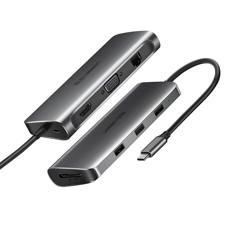 Docking Station Ugreen 80133 Station Daccueil Adaptateur Multiport 10-EN-1 TYPE-C - Linksolutions.ma