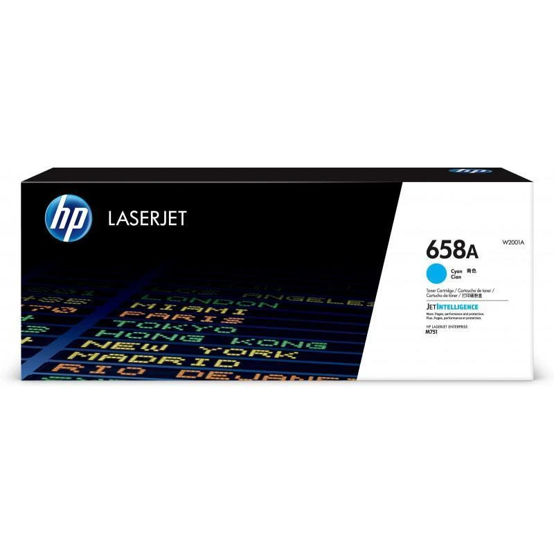 Toner Hp W2001A Cyan LaserJet 658A Authentique - Linksolutions.ma