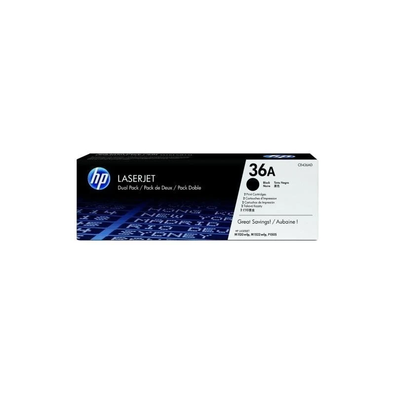 Toner Hp CB436AD 36A 2-pack Noir Original - Linksolutions.ma
