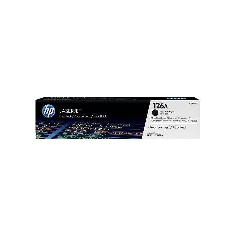 Toner Hp CE310AD 126A 2-pack Noir Original - Linksolutions.ma