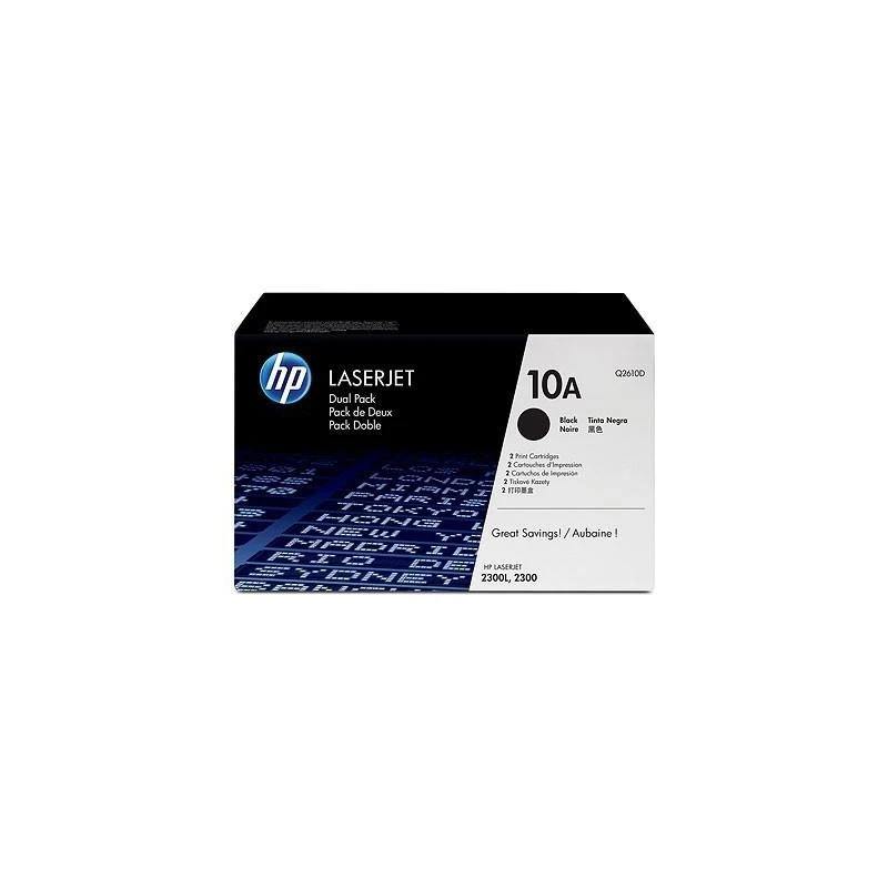 Toner Hp Q2610D LaserJet Q2610A Dual Pack Noir - Linksolutions.ma