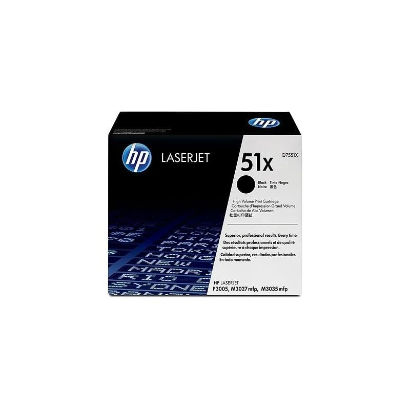 Toner Hp Q7551X 51X Grande Capacite Original Noir - Linksolutions.ma