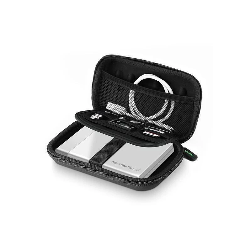 Sacoche Ugreen 40707 Housse De Disques De Stockage Etui EVA Noir - Linksolutions.ma