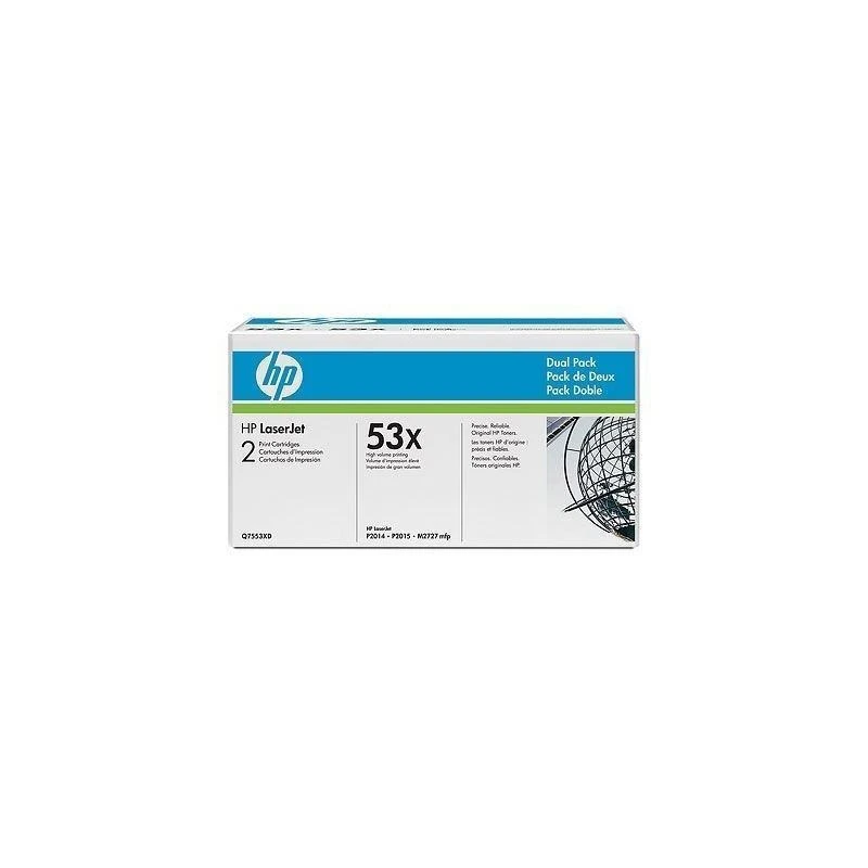 Toner Hp Q7553XD 53X 2-pack Grande Capacite Noir Original - Linksolutions.ma
